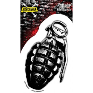 Sticker shrapnel grenade bomb army military vintage JA573