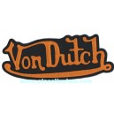 Patch ecusson von Dutch signature orange fond noir dos large