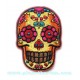 Patch ecusson skull dia de la muerte multicolor day of dead sugar skull