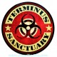 Sticker terminus sanctuary zone quarantaine danger produits chimiques zombie 13