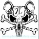 Sticker pi rat skull bones pirates rats 19