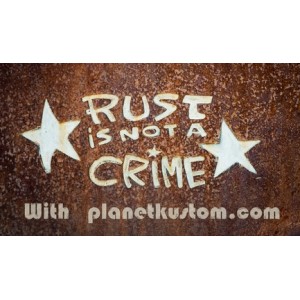 Sticker rust is not a crime star on rust with planet kustom tout petit 7