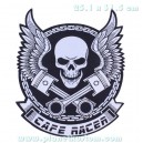 Patch ecusson skull cafe racer biker tete de mort wings ailes grand