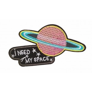 Patch ecusson thermocollant i need ma space saturne planete
