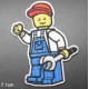 Patch ecusson thermocollant mecano lego brick man mecanic