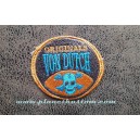 Patch ecusson von Dutch skull blue originals orange old stock