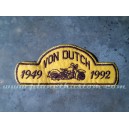 Patch ecusson von Dutch moto bike biker 1949 1992 jaune old stock