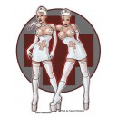 Sticker Pin Up infirmières sexy Nurses clean AD893
