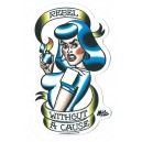 Sticker Pin Up oldschool rebel without a cause