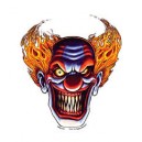 Sticker hot leather evil clown flamin hear AD225