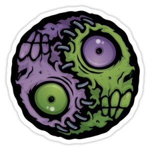 Sticker zombie yin-yang eye monster skull zombie 2