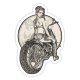 Sticker motorcycle tattooed girl nb  old pin up 35