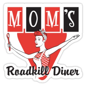 Sticker moms roadkill diner vintage publicité old pin up 36