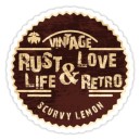 Sticker vintage rust love & life retro stamp patina rats 8
